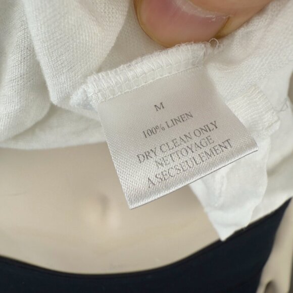 BROCHUβ WALKER 100% Linen Scoop Neck Short Sleeves T-shirt Size M - Picture 5 of 8